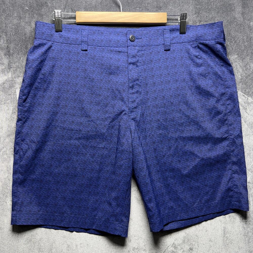 Grand Slam Shorts Mens 36 Blue Regular Fit Stretch Chino 9" Inseam Casual
